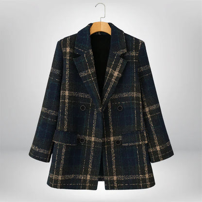 Isaline | Cappotto Classico in Lana a Quadri