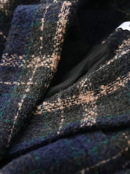 Isaline | Cappotto Classico in Lana a Quadri