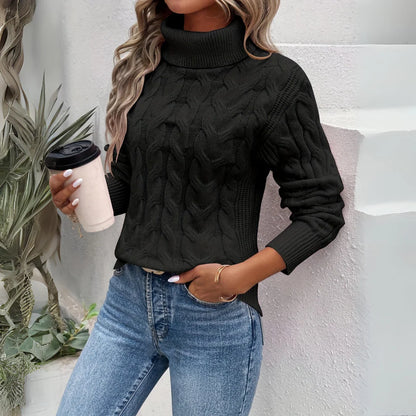 Amelia | Elegante maglione a collo alto lavorato a maglia